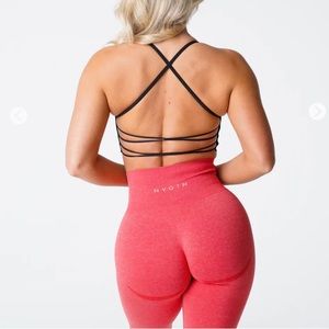 NVGTN Red Strappy Sports Bra